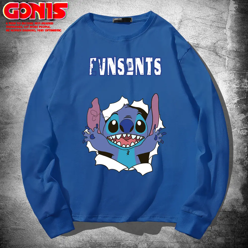 Star Baby Stitch Long Sleeve T-Shirt Women Grey - Image 14
