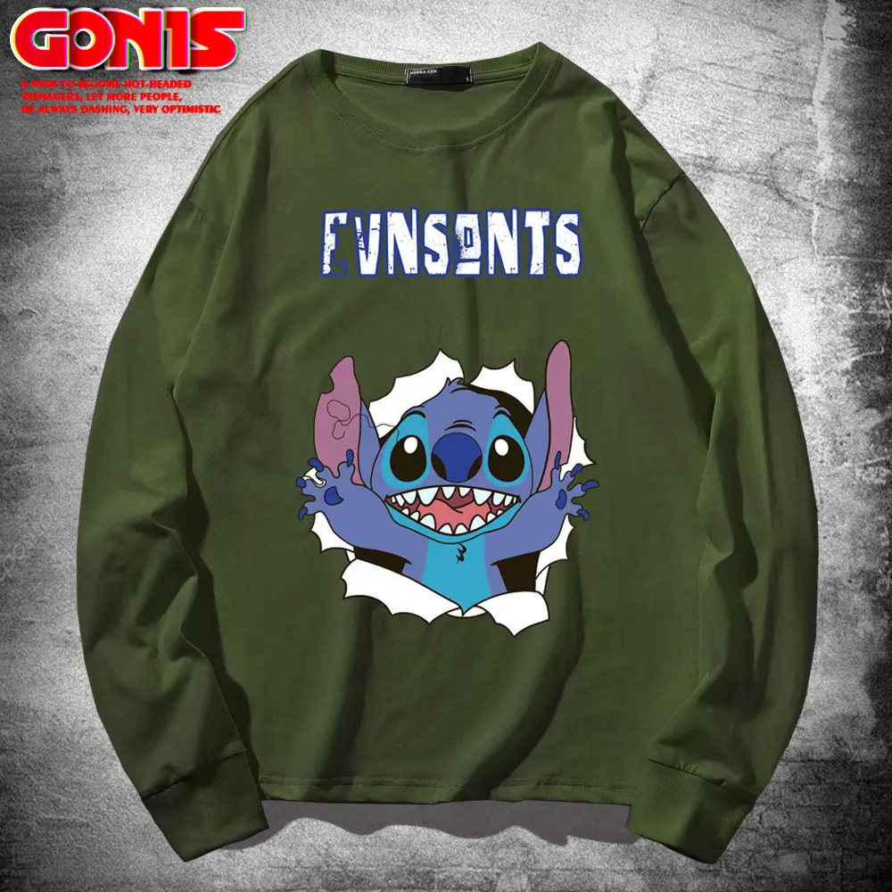 Star Baby Stitch Long Sleeve T-Shirt Women Grey - Image 6
