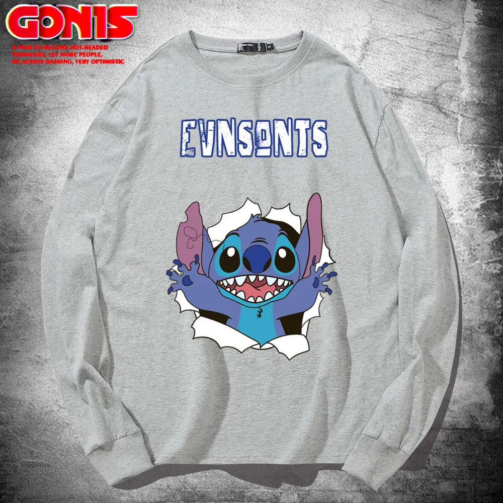 Star Baby Stitch Long Sleeve T-Shirt Women Grey - Image 7