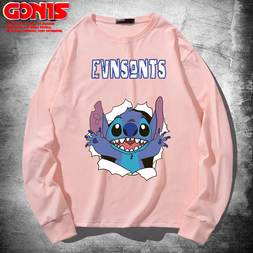 Star Baby Stitch Long Sleeve T-Shirt Women Grey - Image 8
