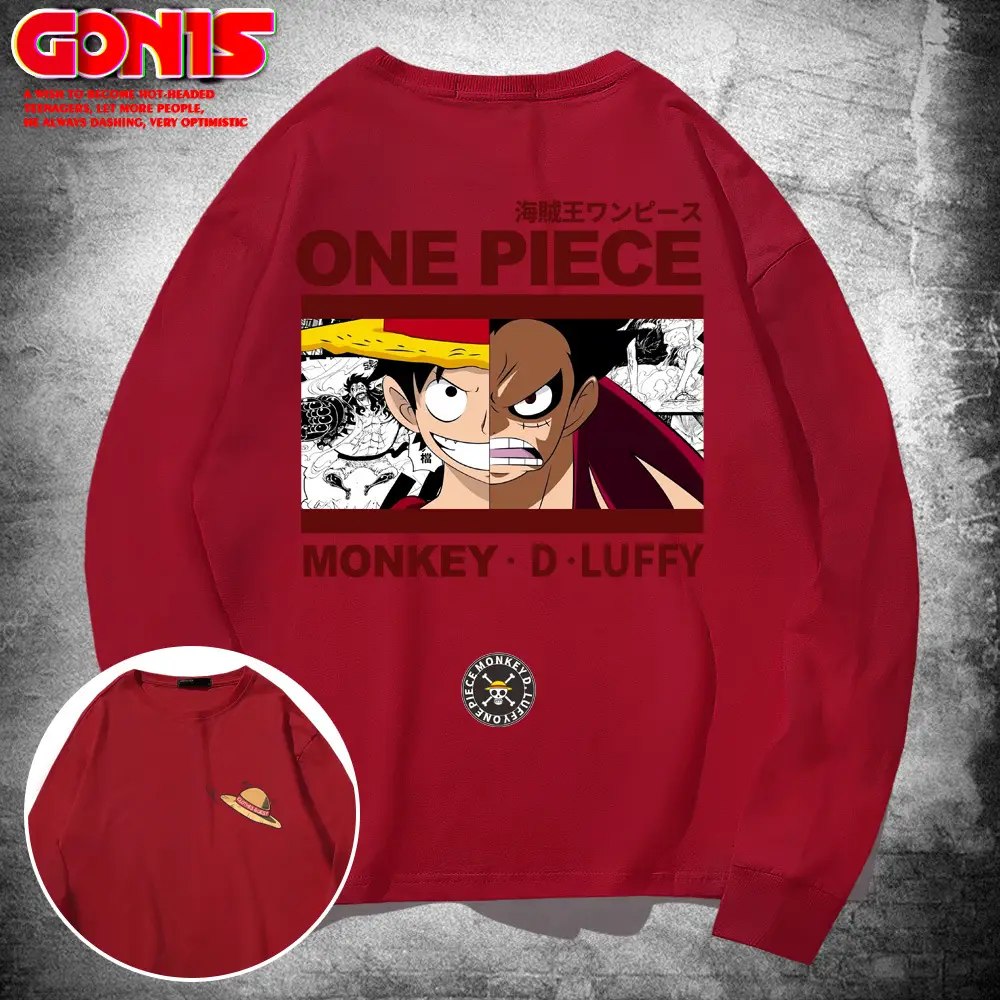 One Piece Long Sleeve T-Shirt Men Women Spring Autumn Thin Top - Image 4