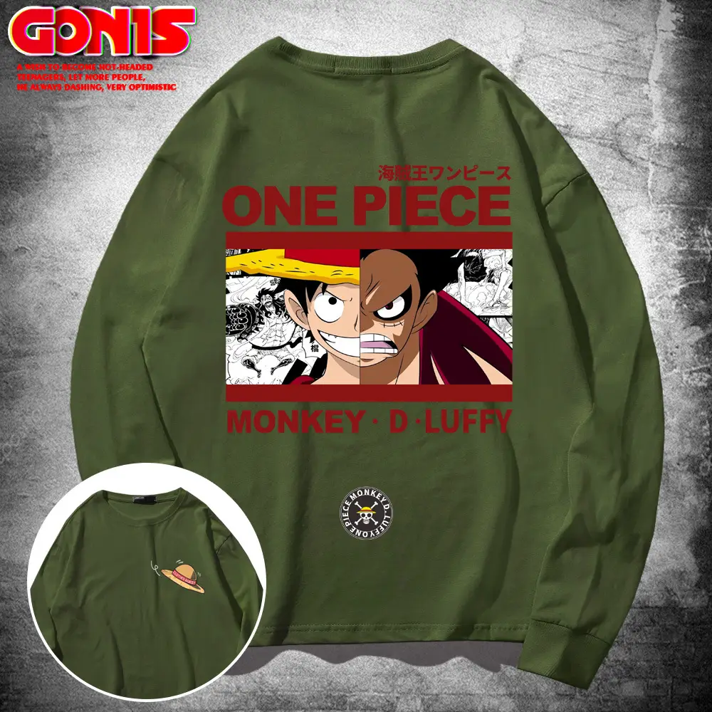 One Piece Long Sleeve T-Shirt Men Women Spring Autumn Thin Top - Image 6