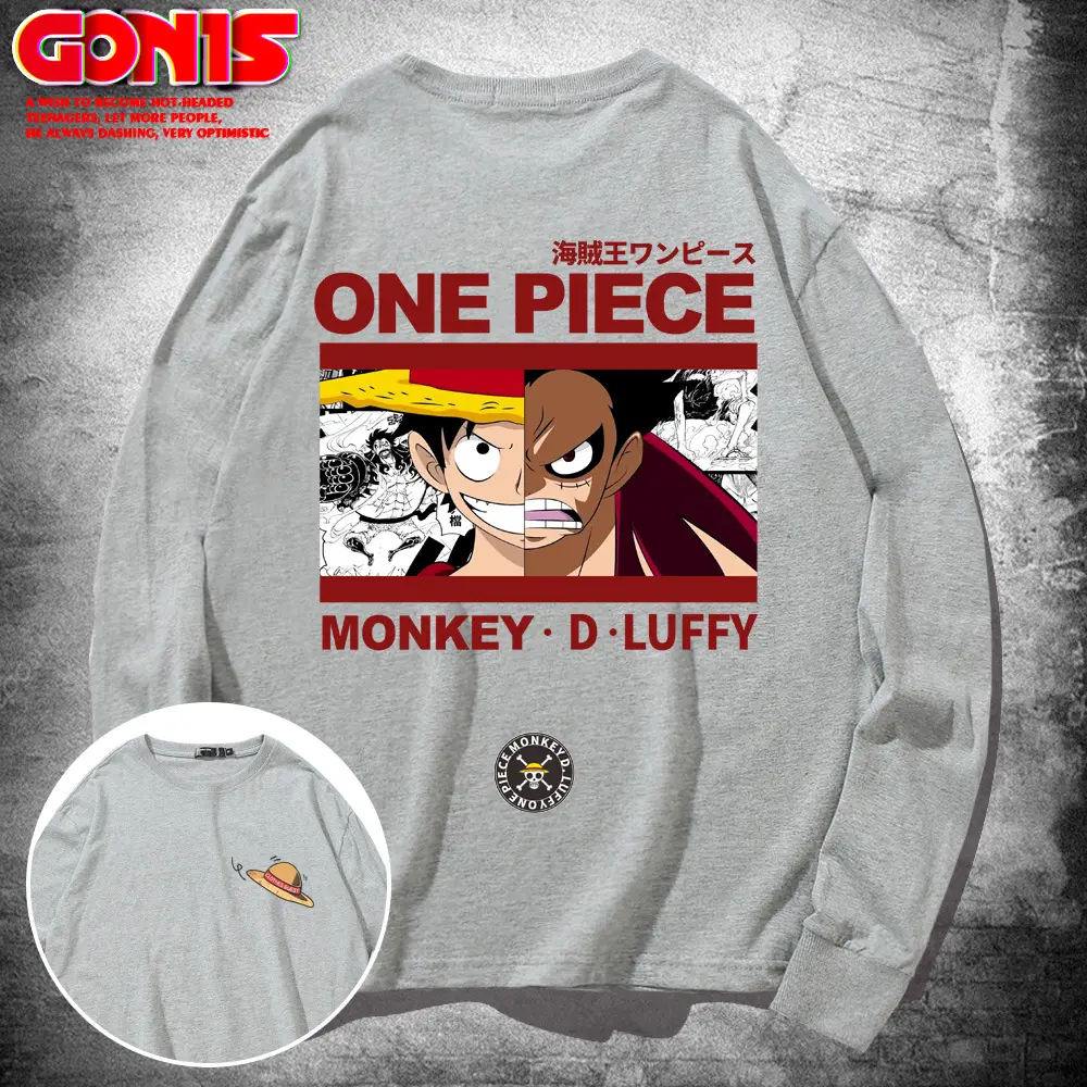 One Piece Long Sleeve T-Shirt Men Women Spring Autumn Thin Top - Image 7
