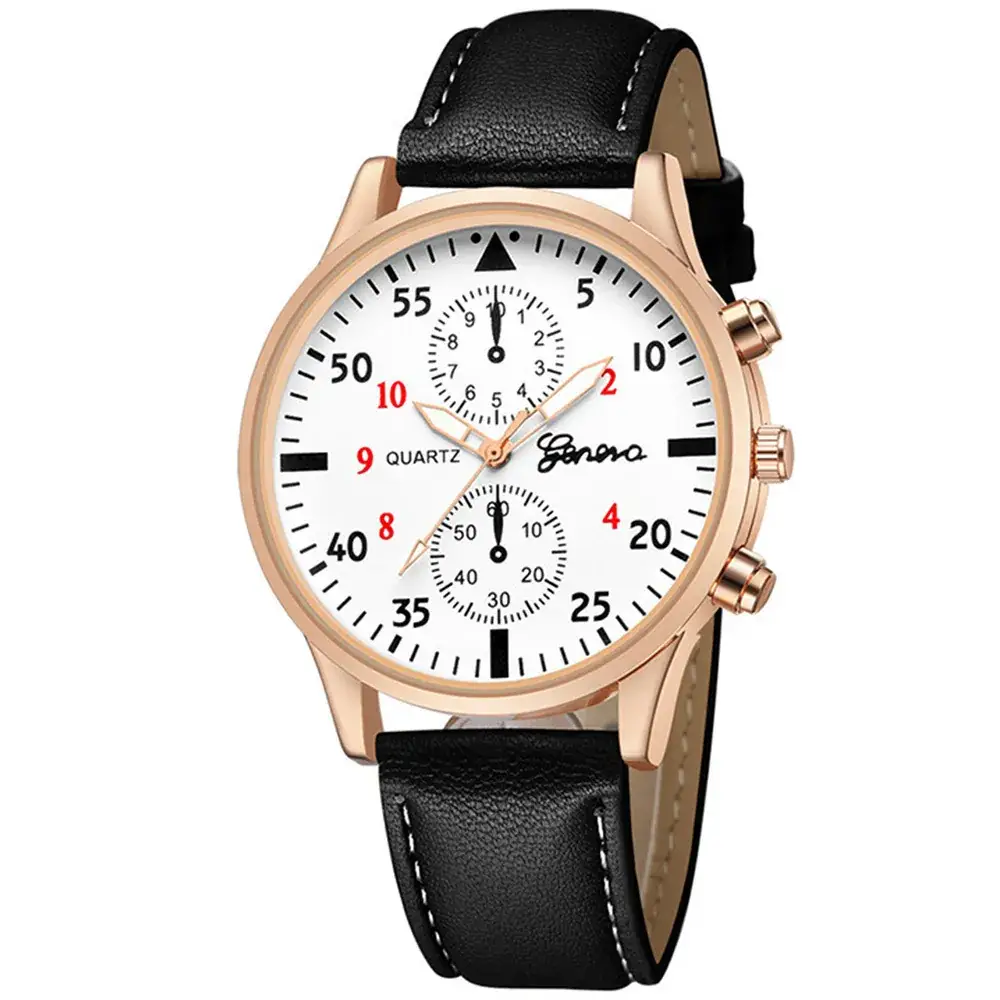 Men's Blue Chronograph Quartz Watch Ultra-Thin Belt