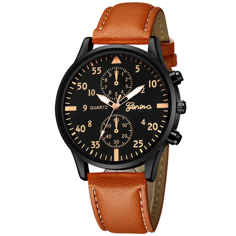 Men's Blue Chronograph Quartz Watch Ultra-Thin Belt