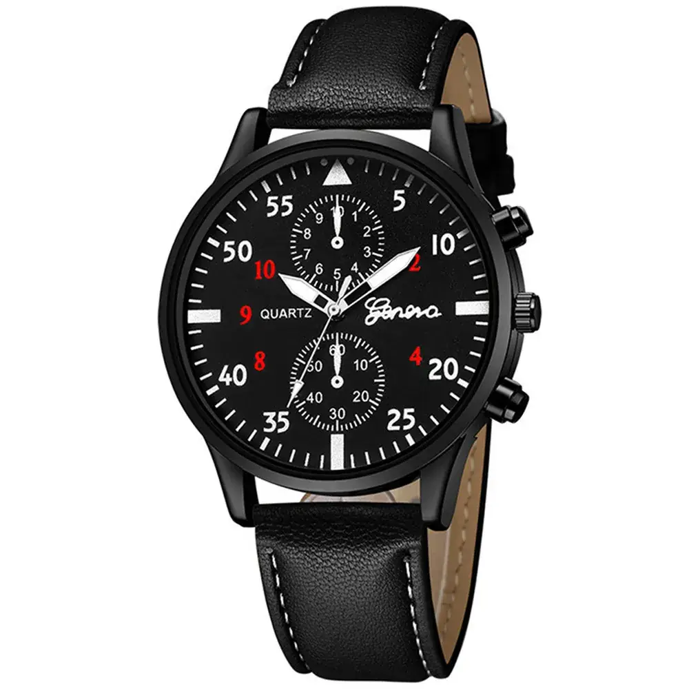 Men's Blue Chronograph Quartz Watch Ultra-Thin Belt