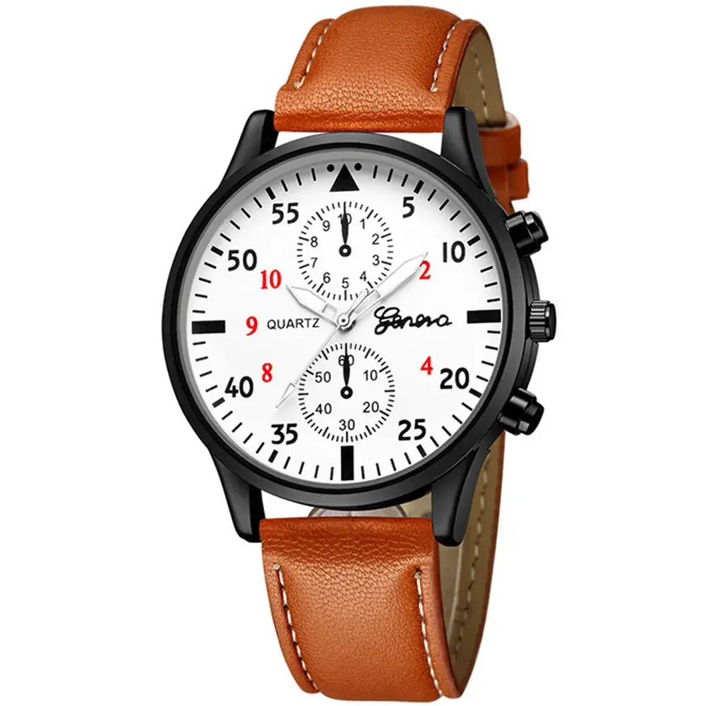 Men's Blue Chronograph Quartz Watch Ultra-Thin Belt
