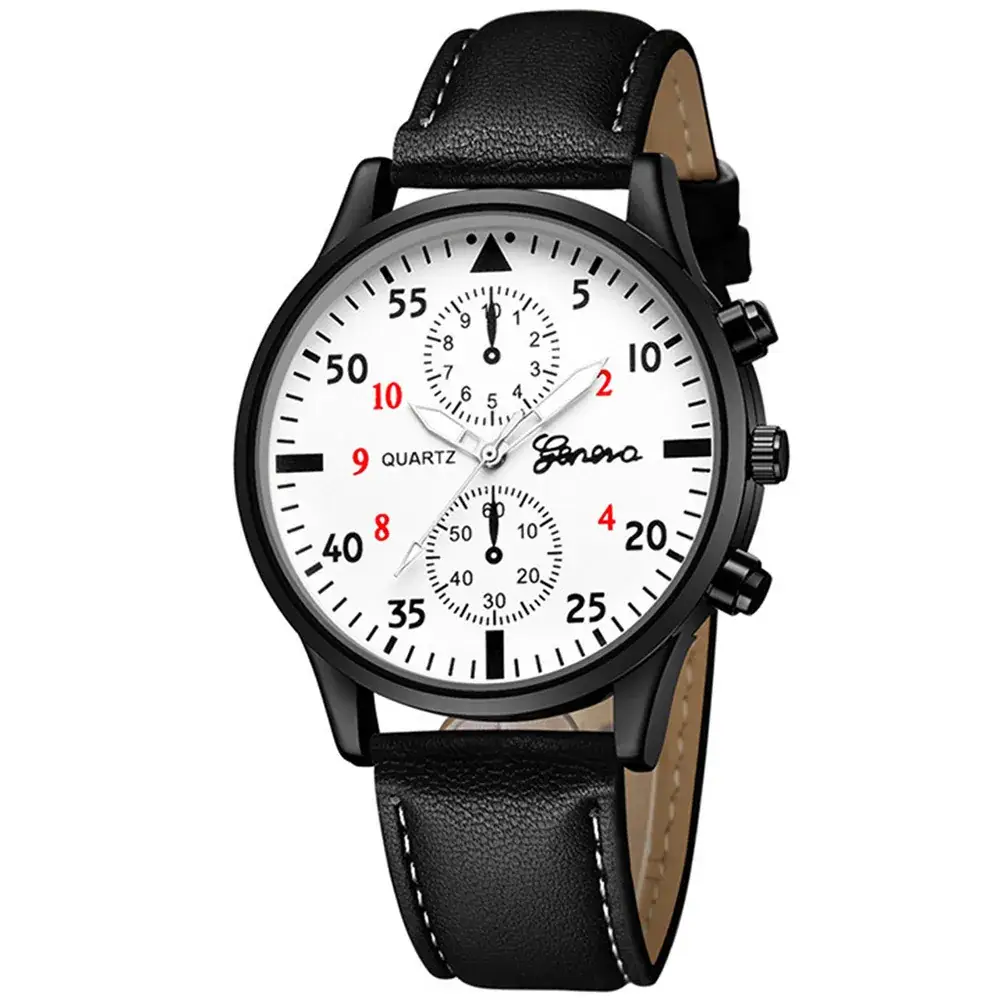 Men's Blue Chronograph Quartz Watch Ultra-Thin Belt