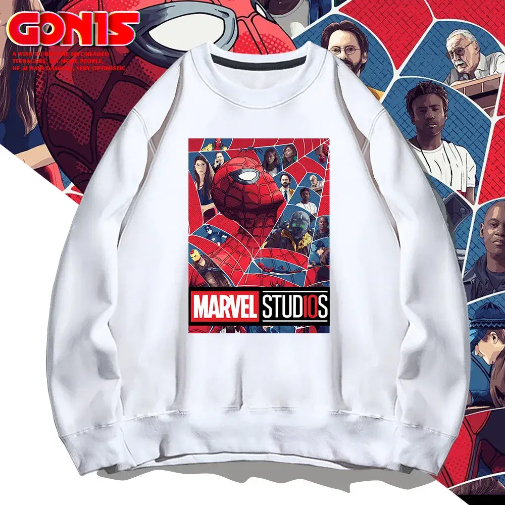Men Marvel Studios Crewneck Sweatshirt Red - Image 11