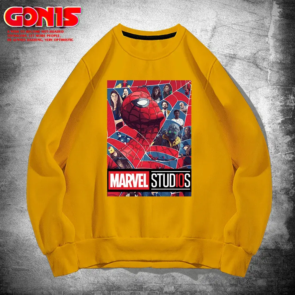 Men Marvel Studios Crewneck Sweatshirt Red - Image 12
