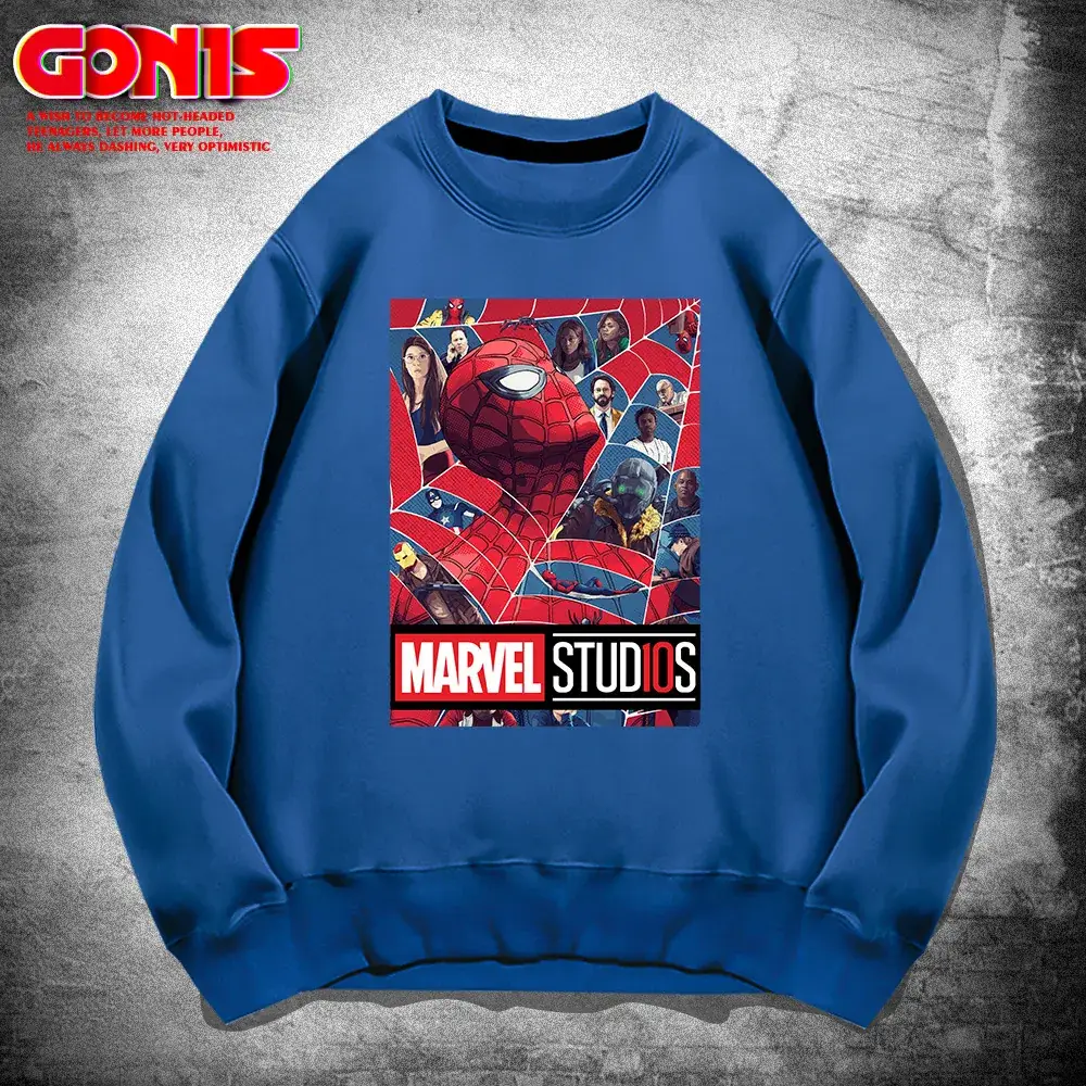 Men Marvel Studios Crewneck Sweatshirt Red - Image 5