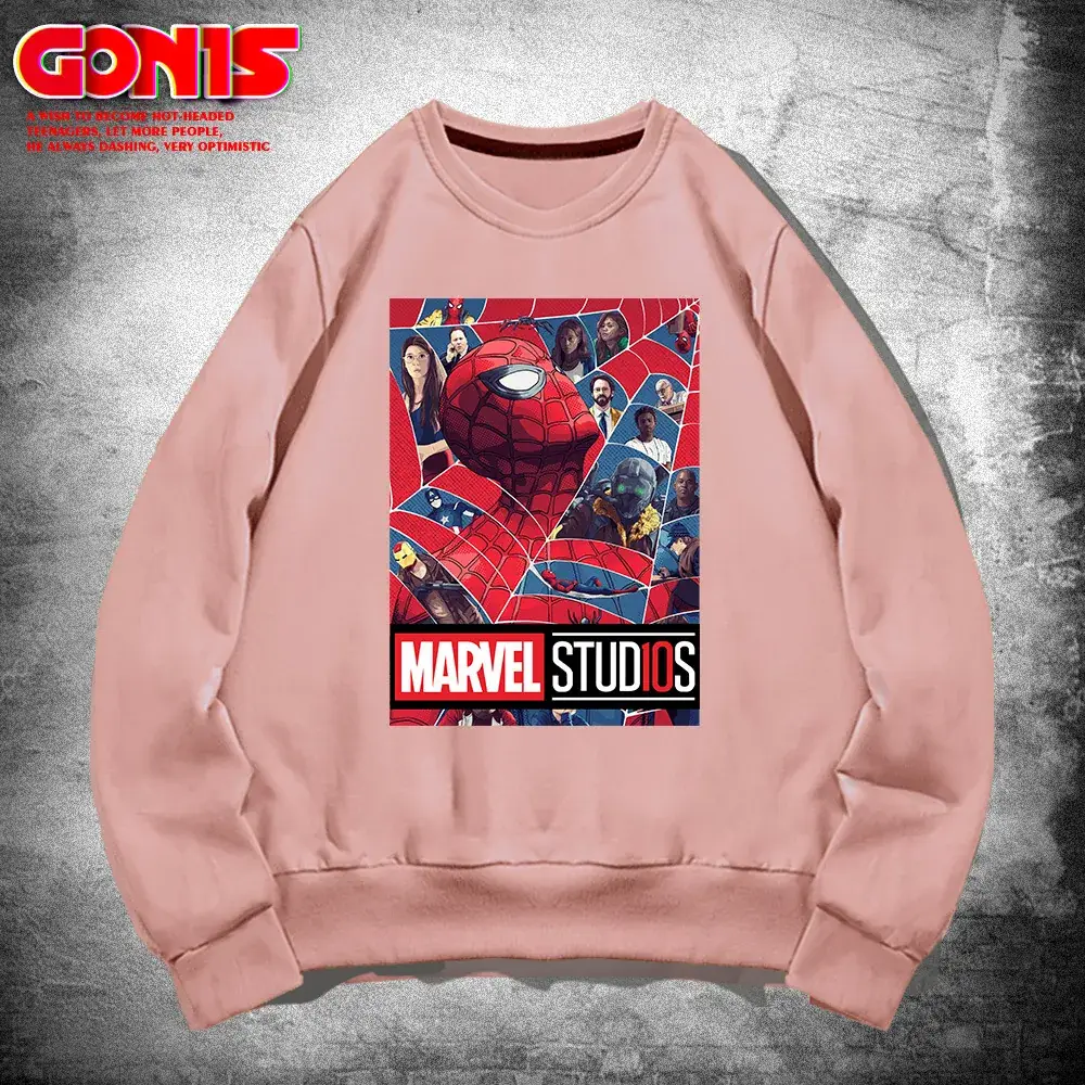 Men Marvel Studios Crewneck Sweatshirt Red - Image 7