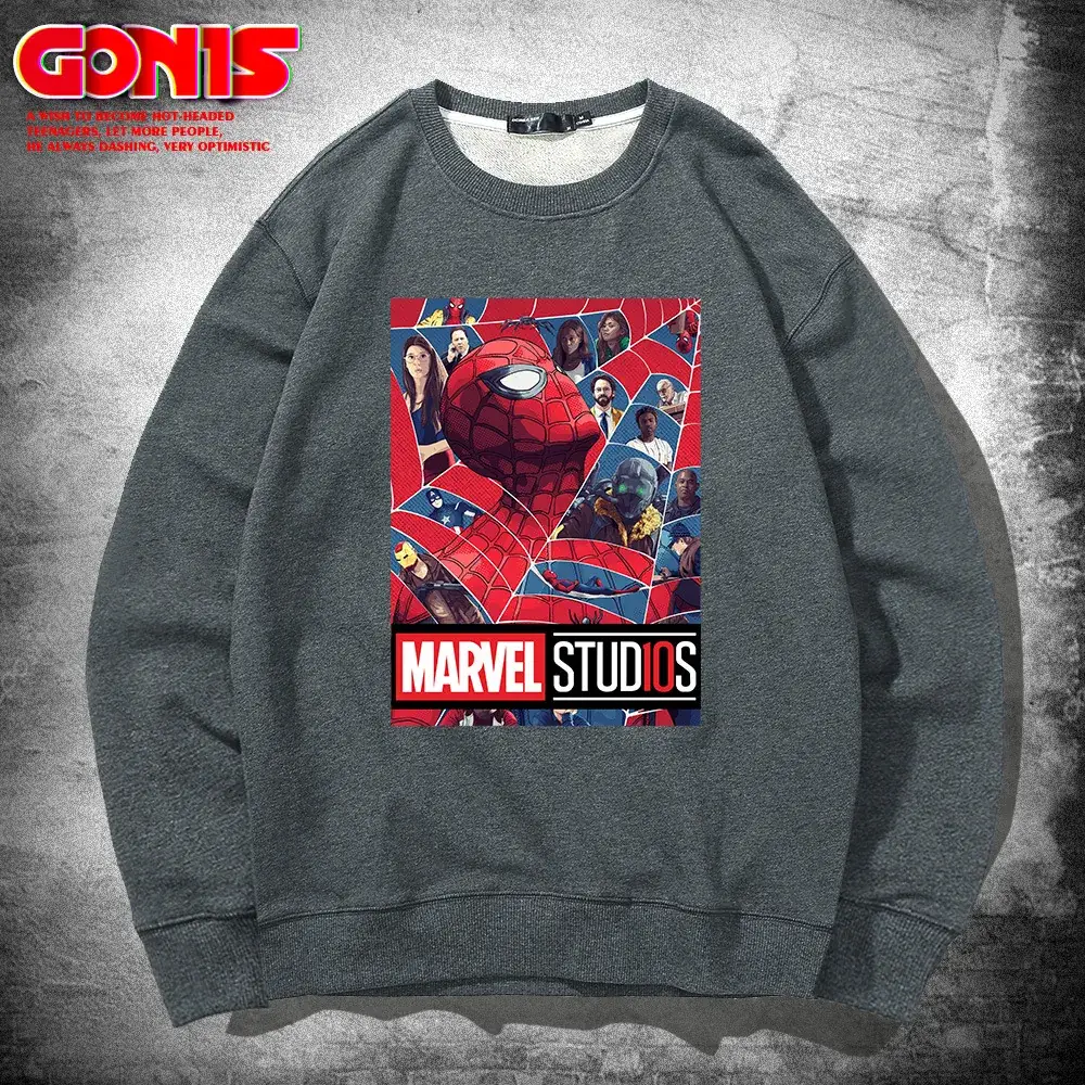 Men Marvel Studios Crewneck Sweatshirt Red - Image 8
