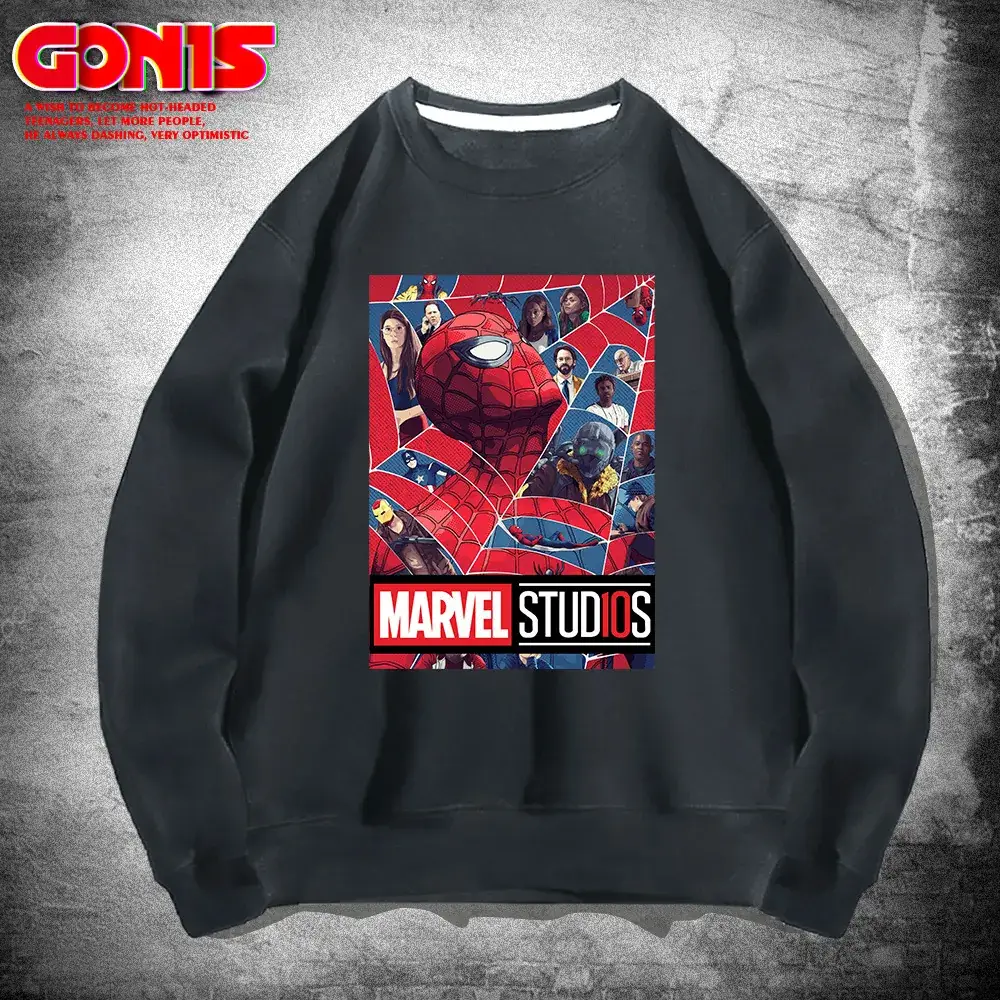 Men Marvel Studios Crewneck Sweatshirt Red - Image 9