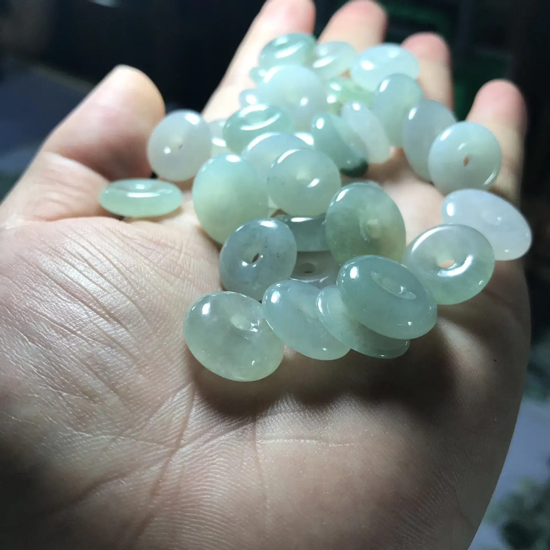 Genuine Natural Jade Ice Bottom Buckles A-Grade - Image 2