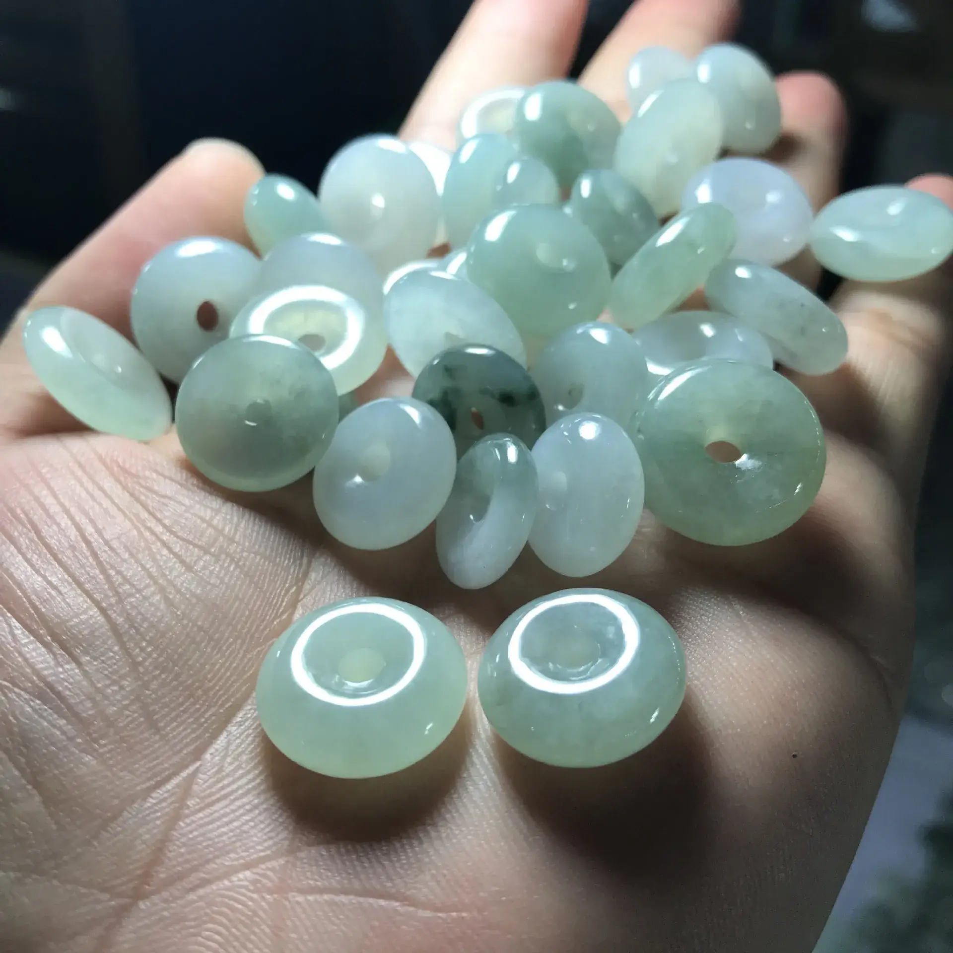 Genuine Natural Jade Ice Bottom Buckles A-Grade - Image 4
