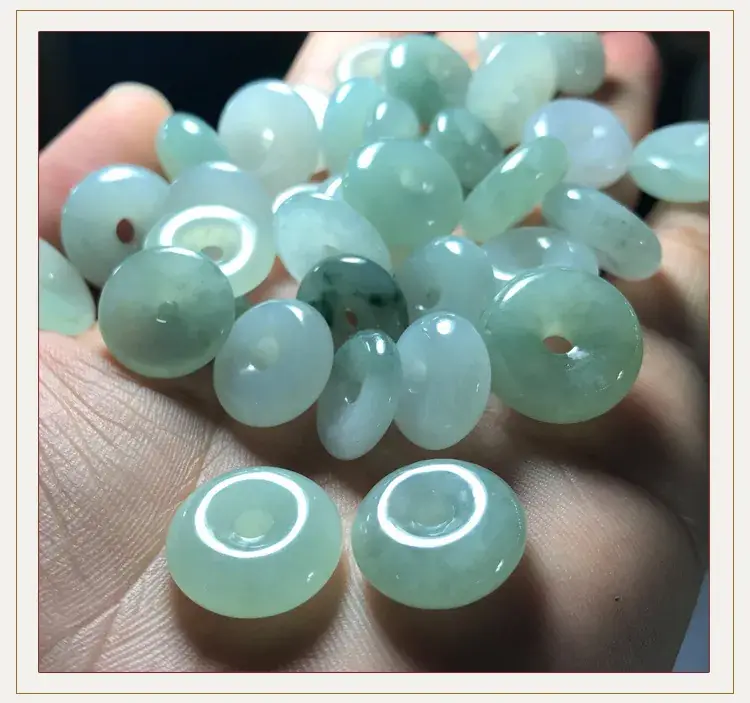 Genuine Natural Jade Ice Bottom Buckles A-Grade — feature 5