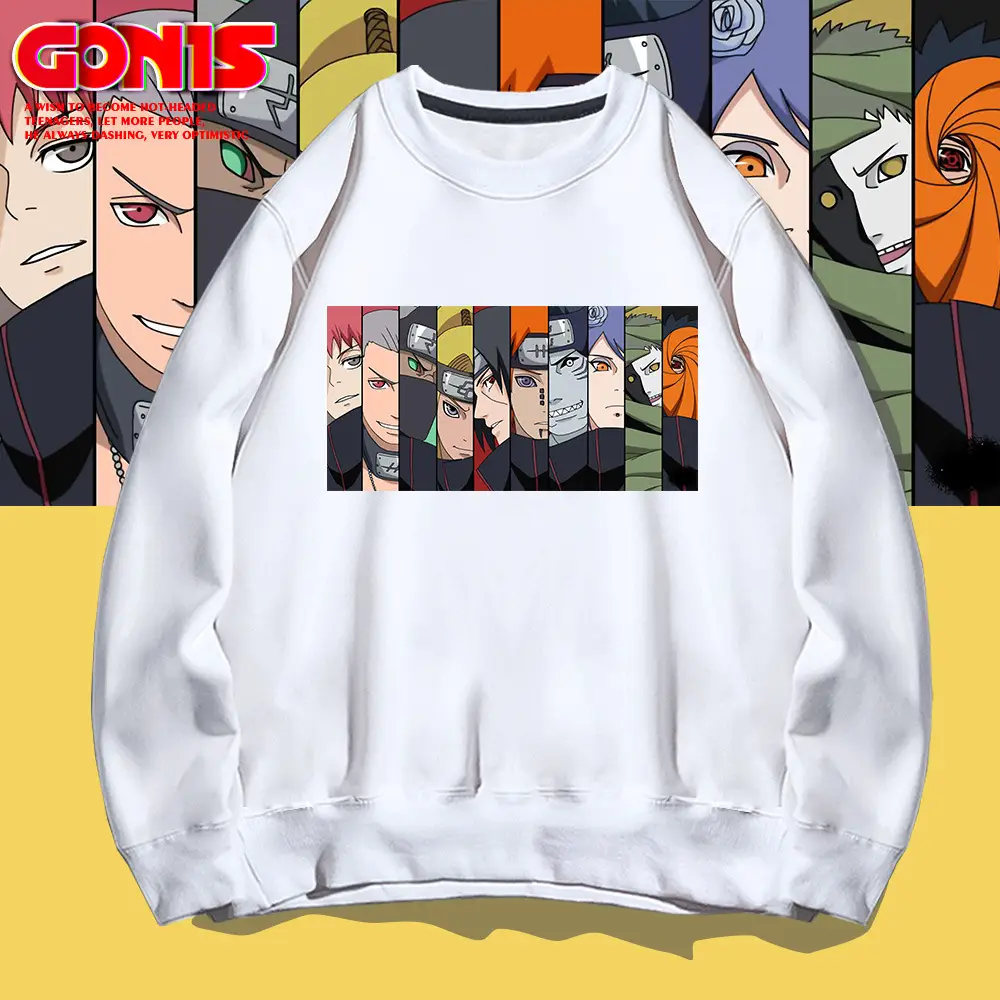 Men Gray Cartoon Crewneck Sweatshirt Loose Turtleneck - Image 11