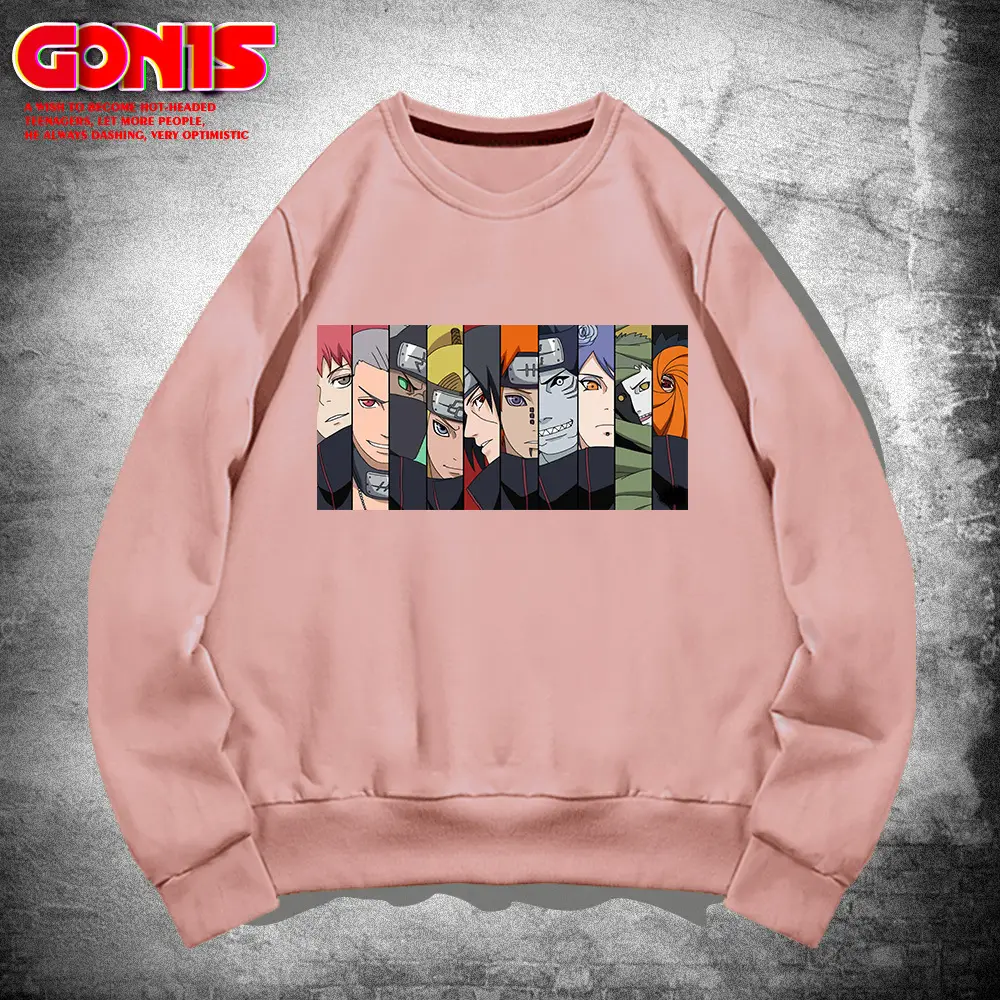 Men Gray Cartoon Crewneck Sweatshirt Loose Turtleneck - Image 7