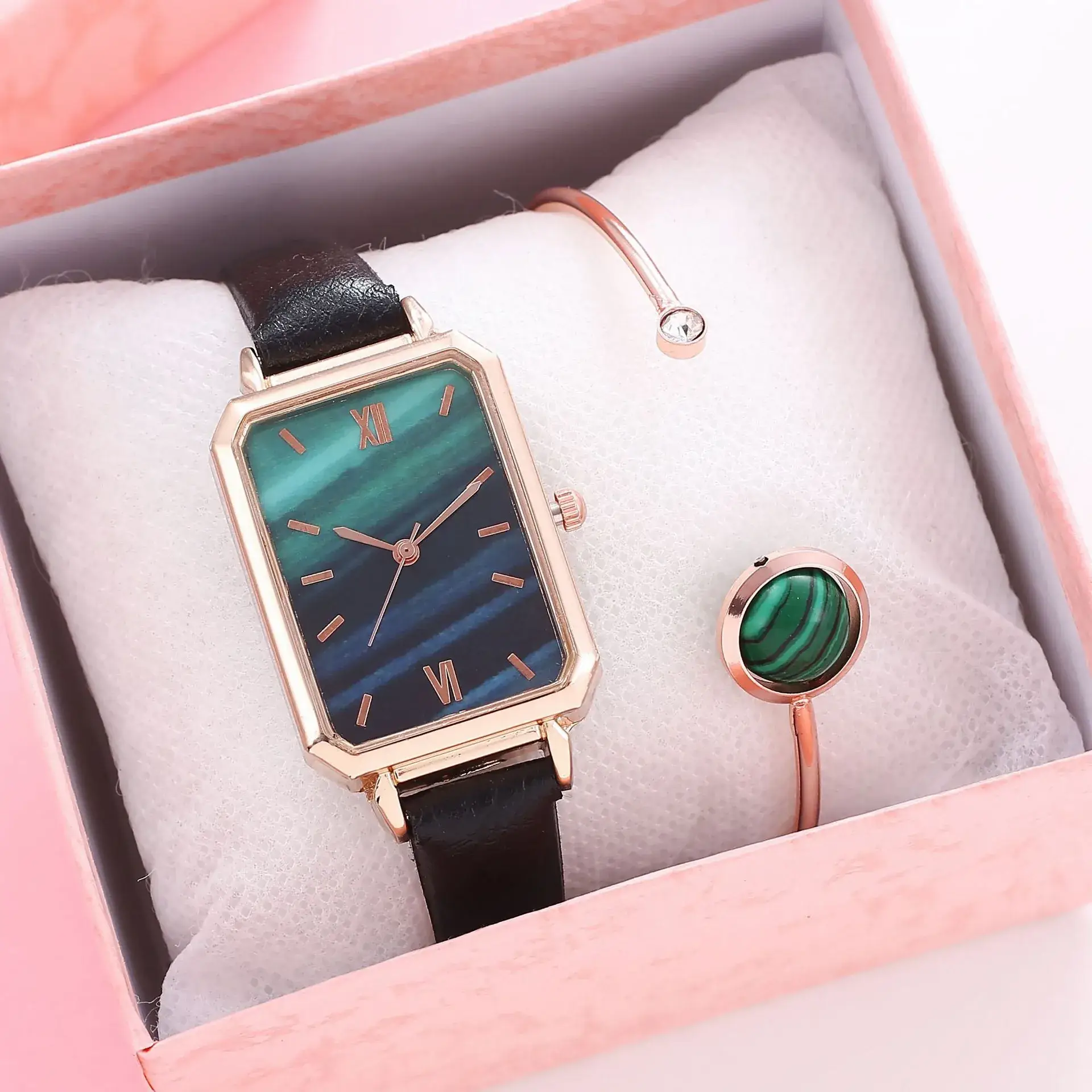 Women Two-Piece Watch Set Red Gold Magnetic — feature 10