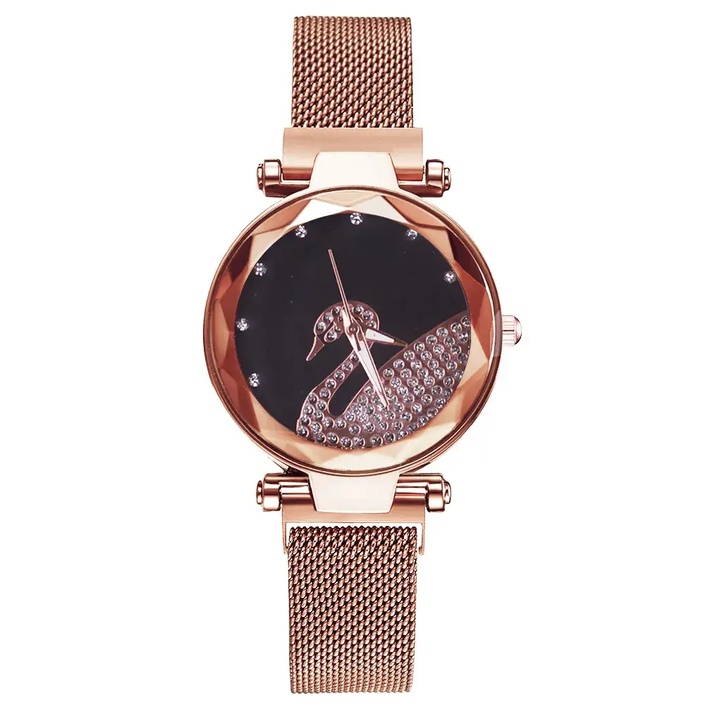 Women Two-Piece Watch Set Red Gold Magnetic - Image 10