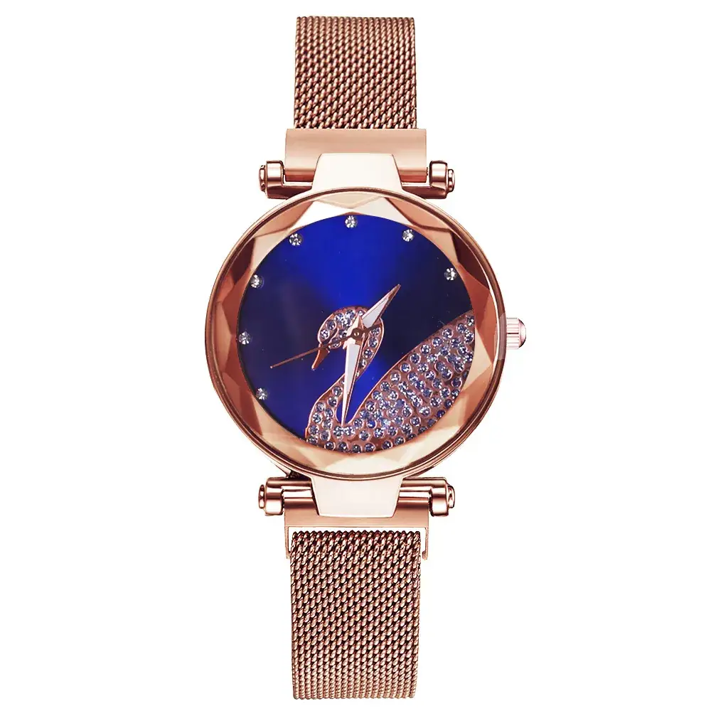 Women Two-Piece Watch Set Red Gold Magnetic - Image 8