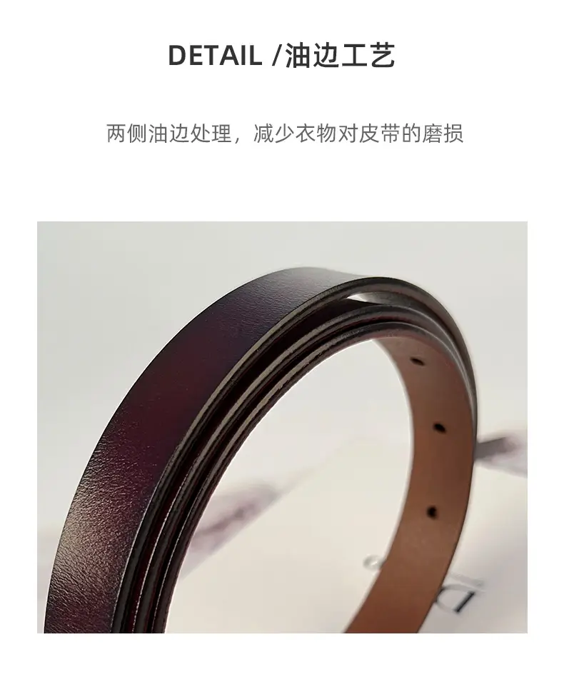 Women's Vintage Genuine Leather Belt with Japanese Square Buckle β feature 8