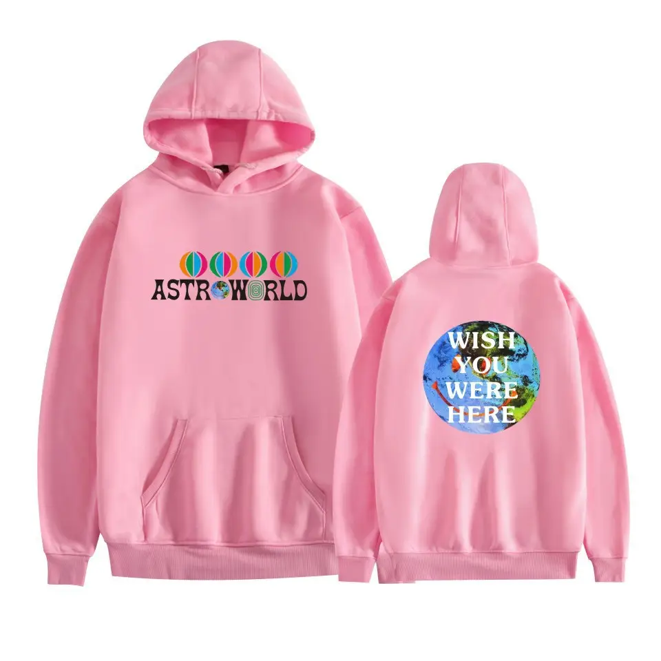 Men's Black Hooded Sweatshirt Set with Astron RLD & Wish You Were Here Design - Image 17