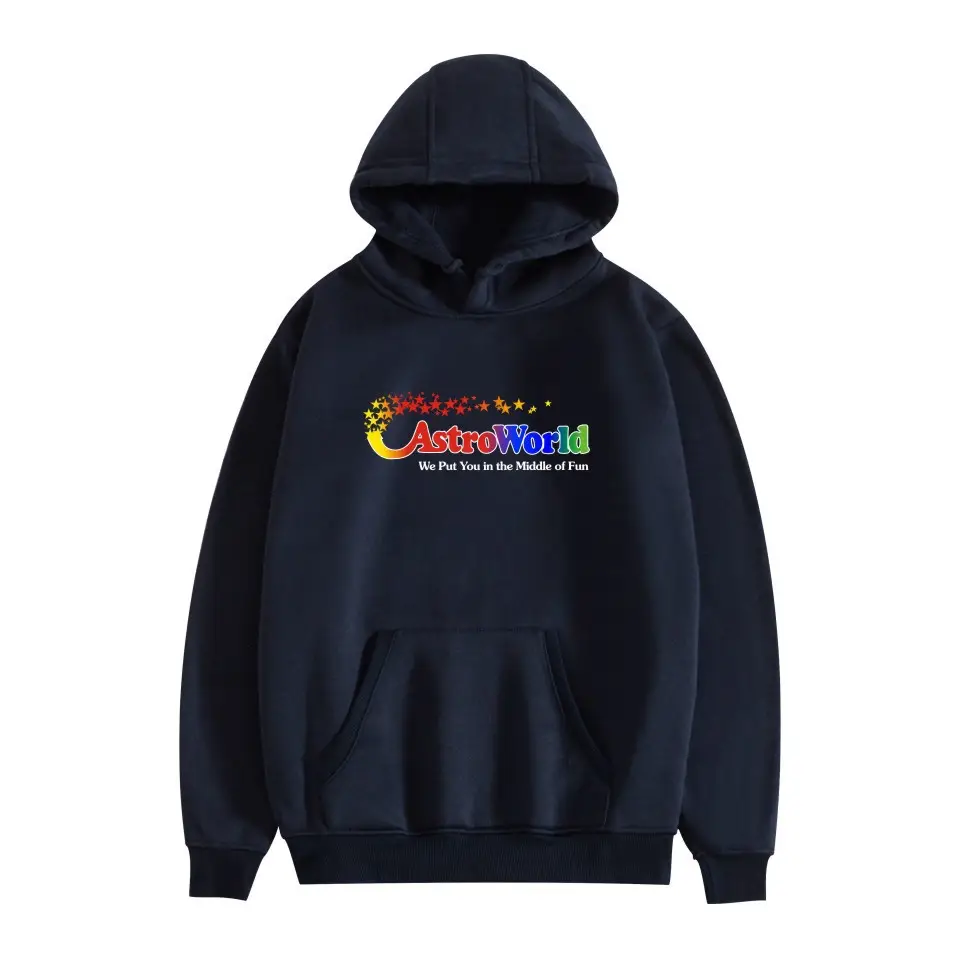 Men's Black Hooded Sweatshirt Set with Astron RLD & Wish You Were Here Design - Image 10