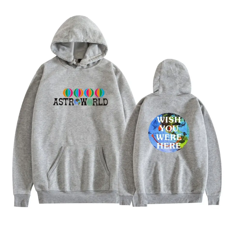 Men's Black Hooded Sweatshirt Set with Astron RLD & Wish You Were Here Design - Image 15