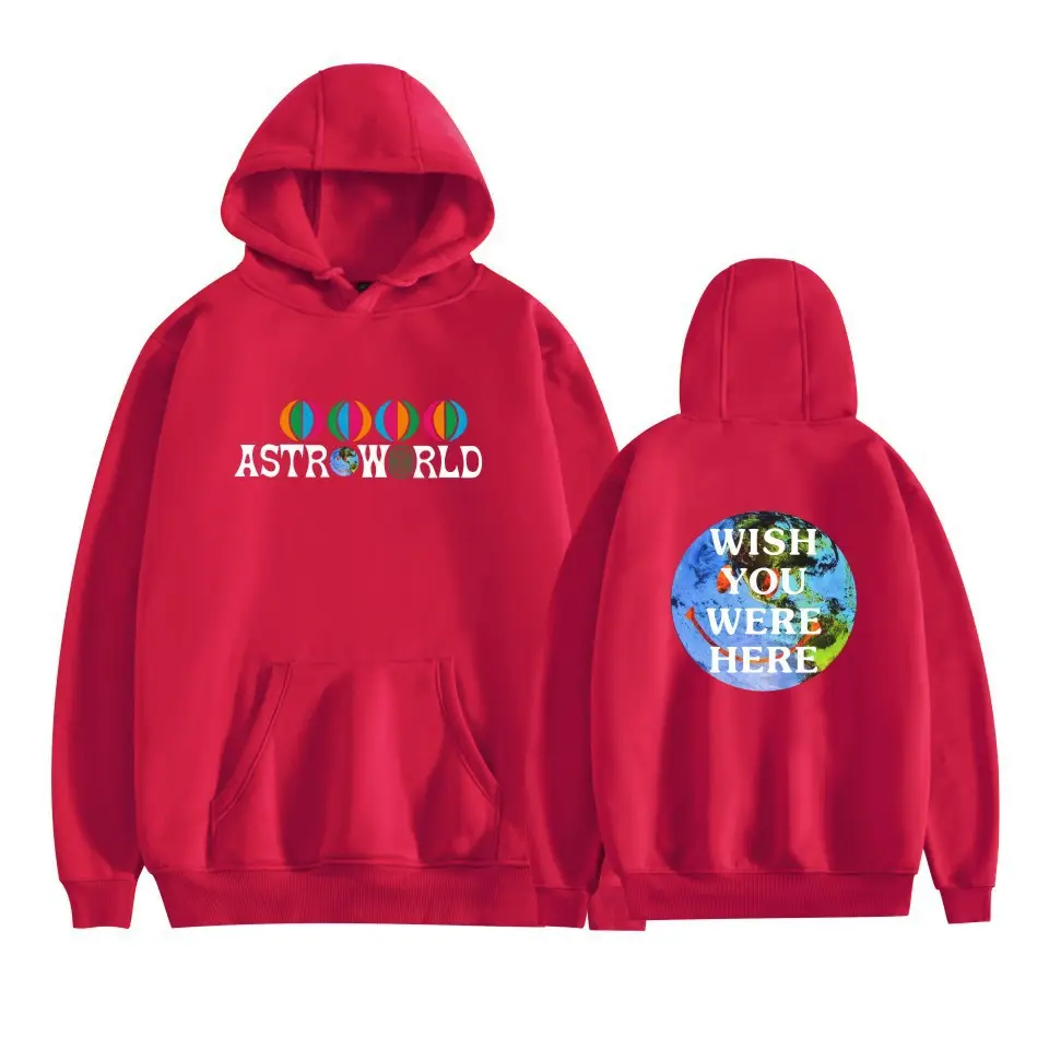 Men's Black Hooded Sweatshirt Set with Astron RLD & Wish You Were Here Design - Image 18