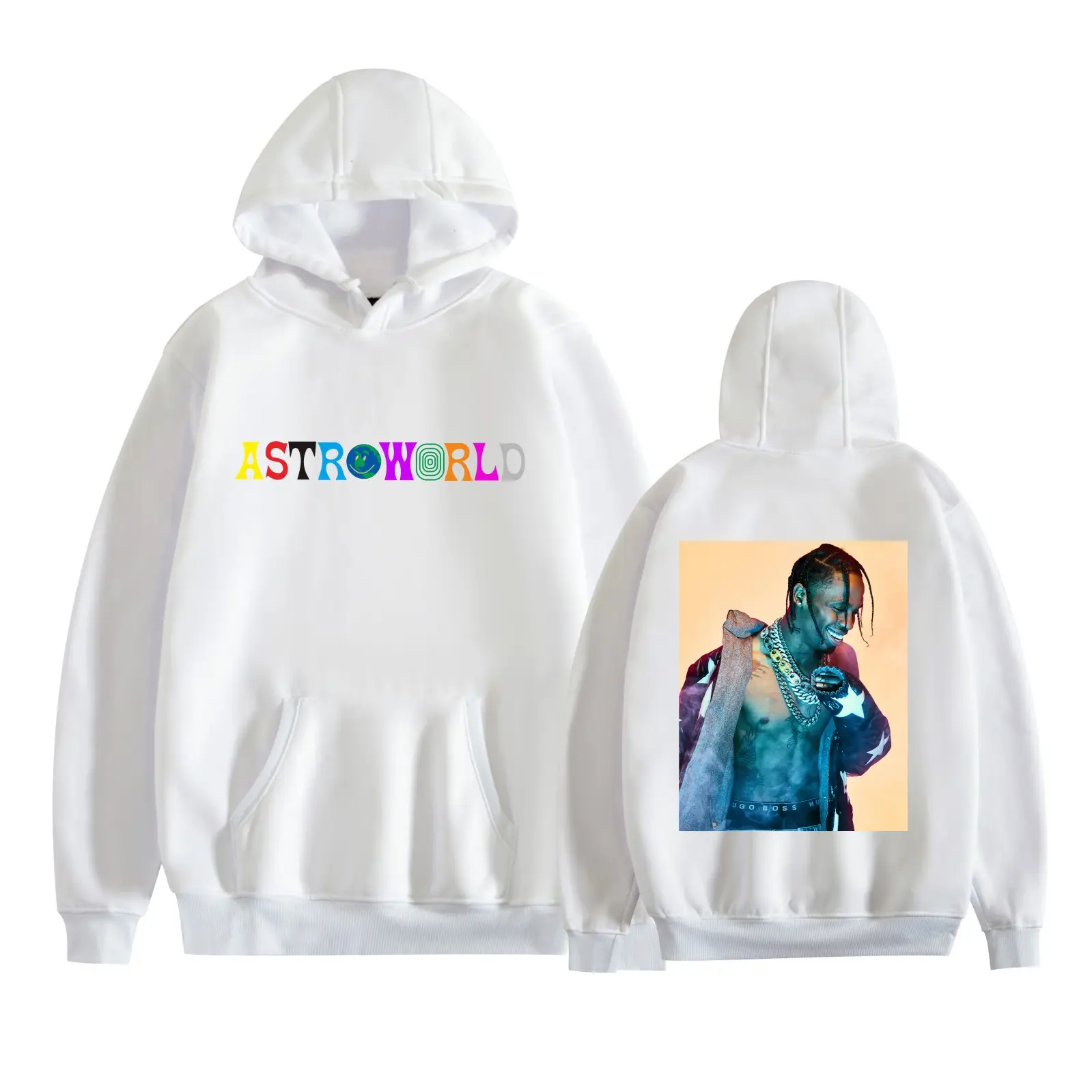 Men's Black Hooded Sweatshirt Set with Astron RLD & Wish You Were Here Design - Image 20