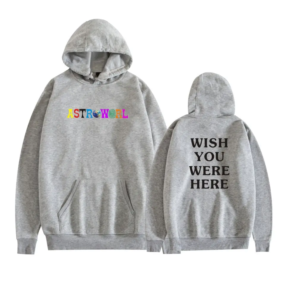 Men's Black Hooded Sweatshirt Set with Astron RLD & Wish You Were Here Design - Image 3