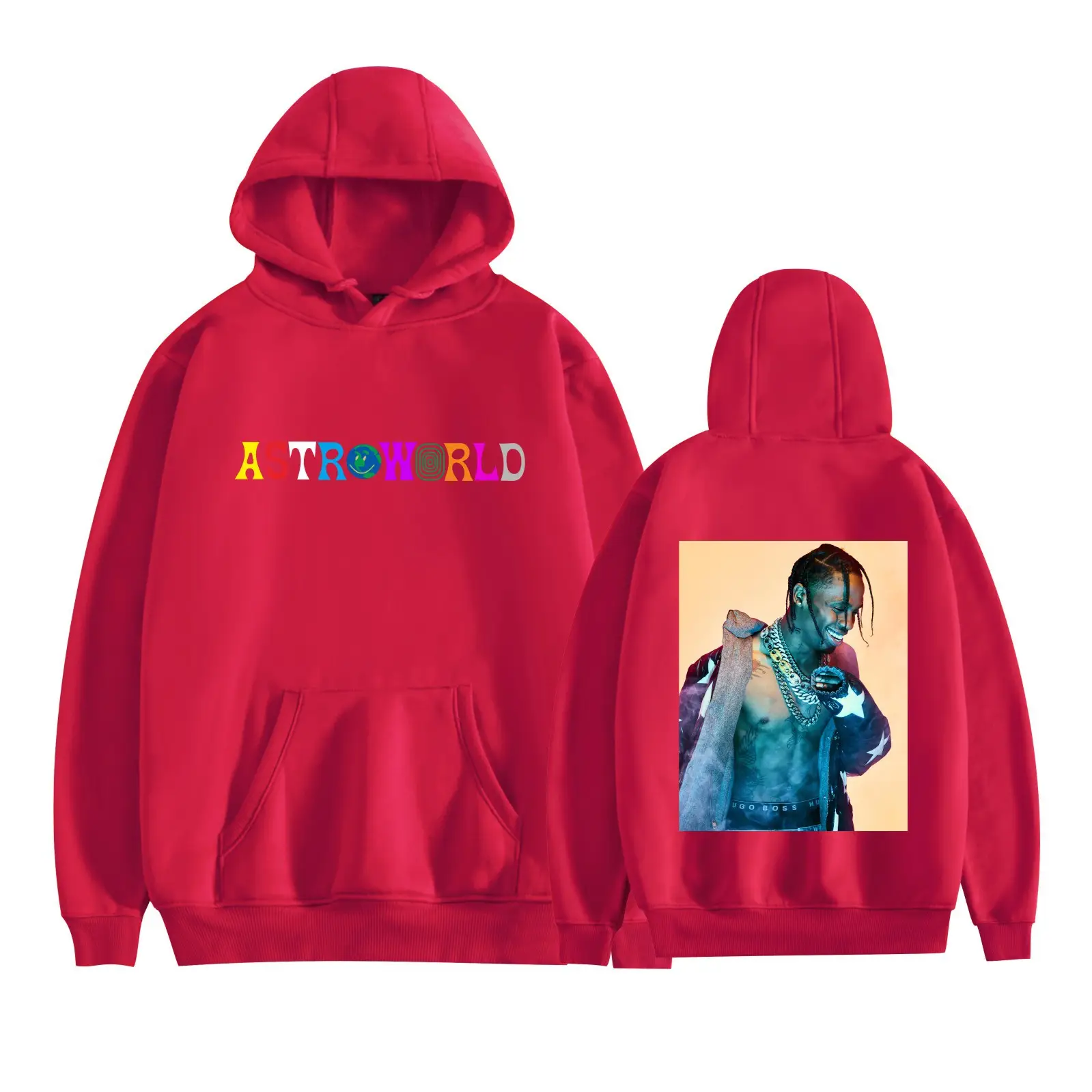 Men's Black Hooded Sweatshirt Set with Astron RLD & Wish You Were Here Design - Image 23