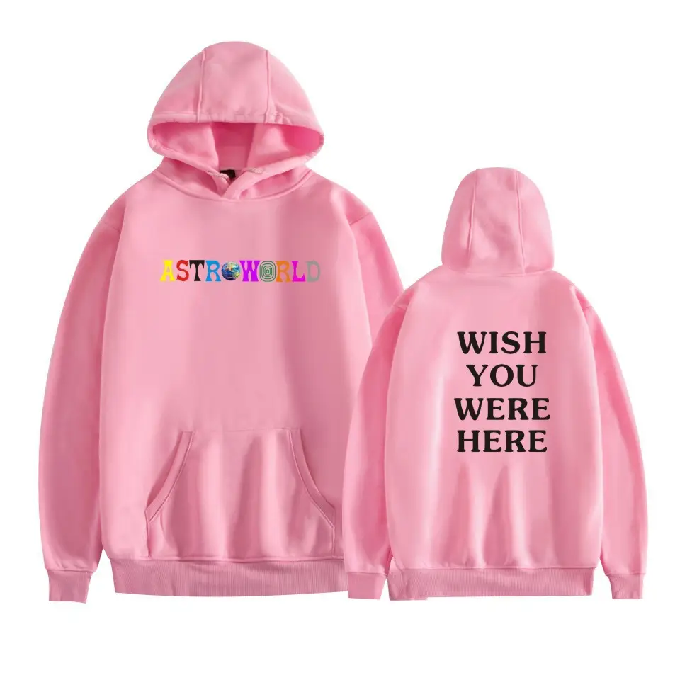 Men's Black Hooded Sweatshirt Set with Astron RLD & Wish You Were Here Design - Image 5