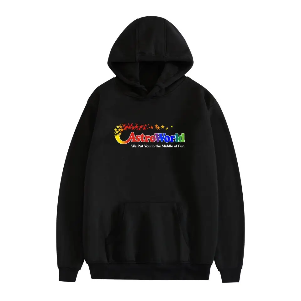 Men's Black Hooded Sweatshirt Set with Astron RLD & Wish You Were Here Design - Image 7