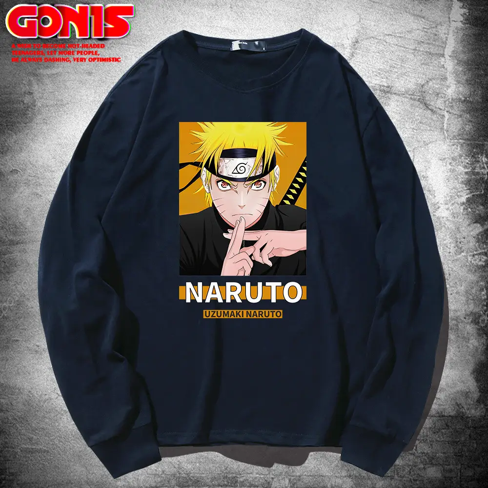 Naruto Graphic Sweatshirt Blue Men Women Spring Autumn - Image 9