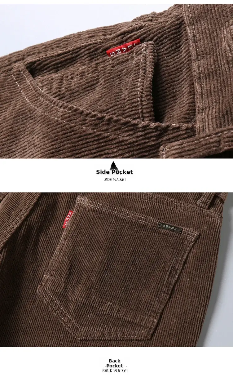 Middle-aged Brown Slim Fit Stretch Pants for Men — feature 41