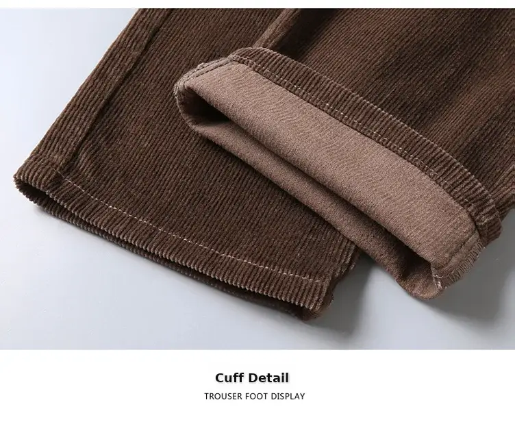 Middle-aged Brown Slim Fit Stretch Pants for Men — feature 42