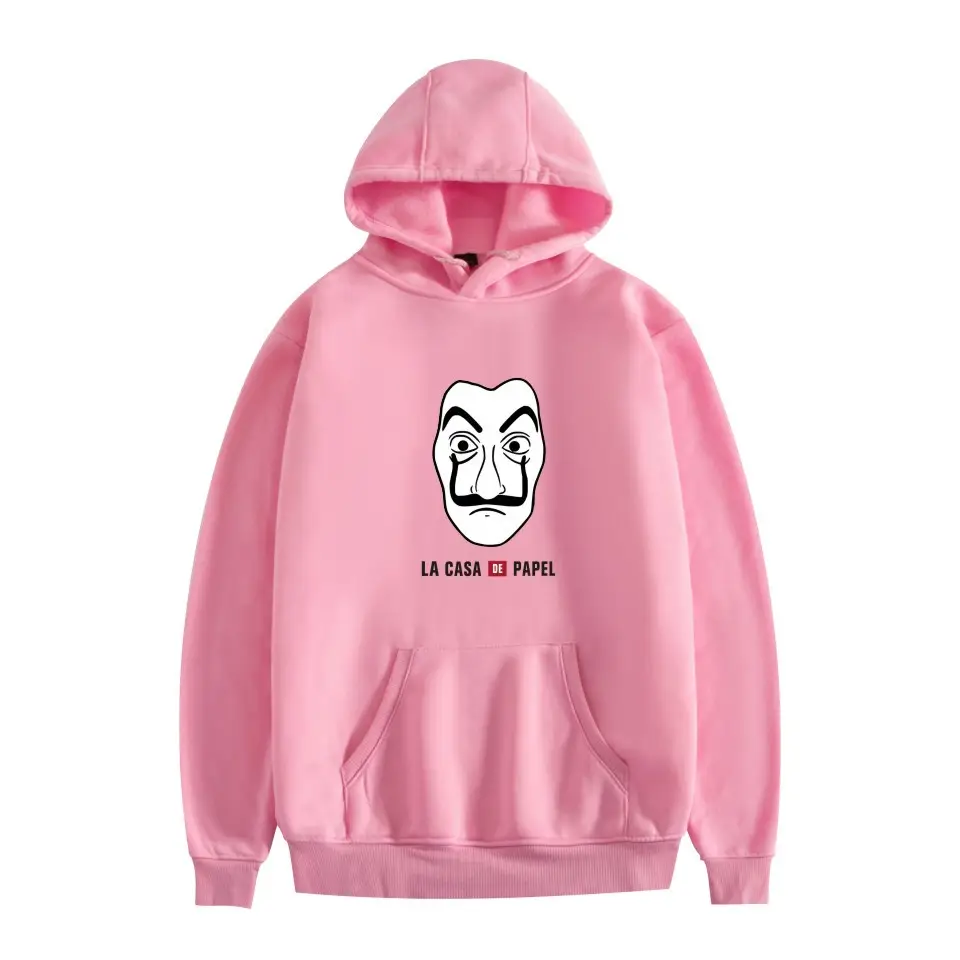 2019 New Paper Money House 3 Season Hooded Sweater Female Couple Long Sleeve Cartoon Male Fleece Lined Autumn Sweater