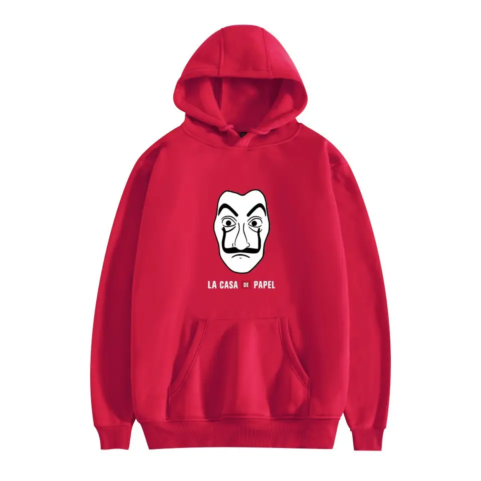2019 New Paper Money House 3 Season Hooded Sweater Female Couple Long Sleeve Cartoon Male Fleece Lined Autumn Sweater