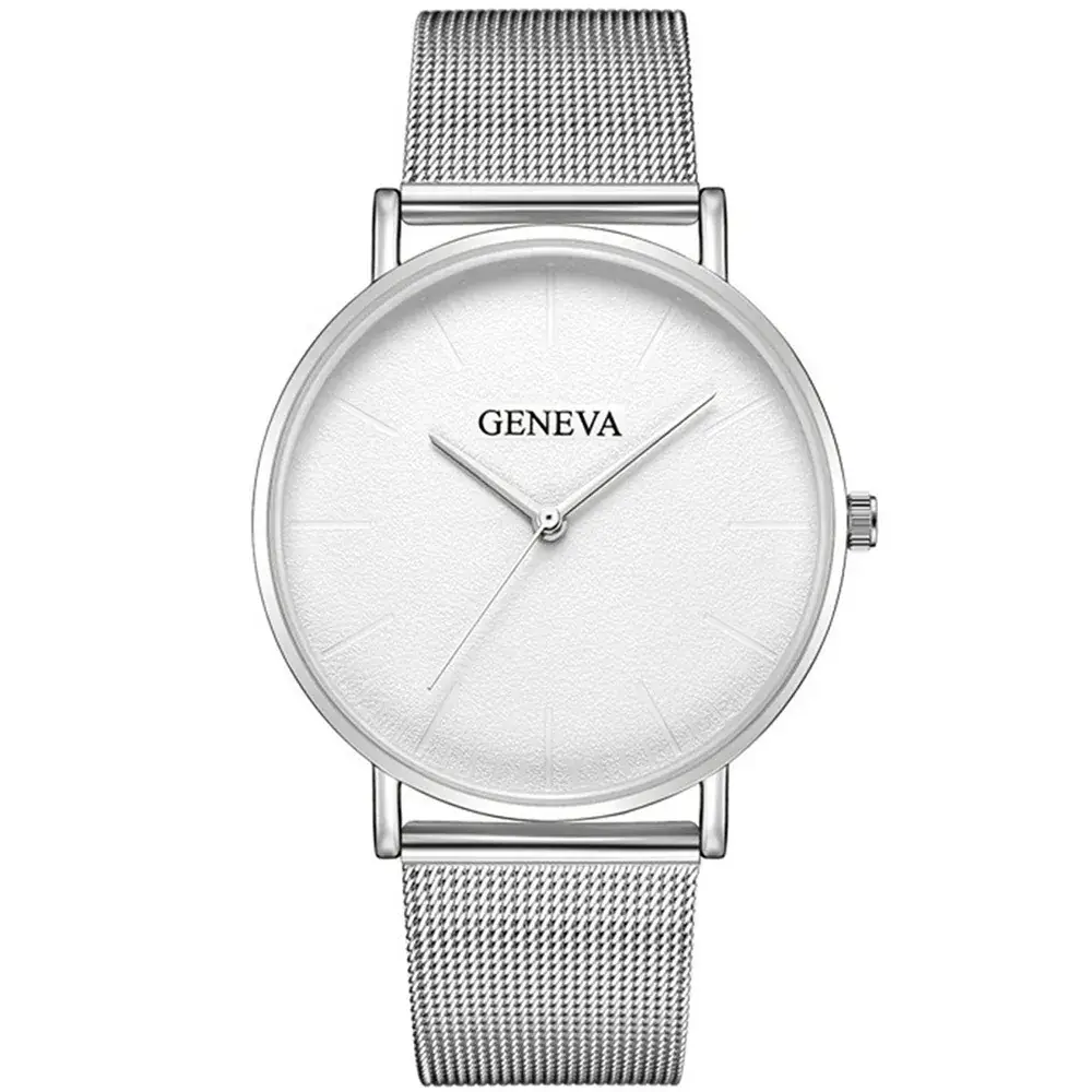 Geneva Men's Rose Gold Mesh Watch Black Dial - Image 7