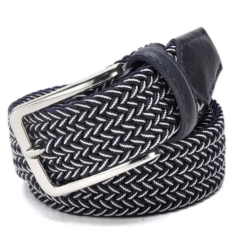 Men's Gray Woven Slim Fit Belt 140cm - Image 80