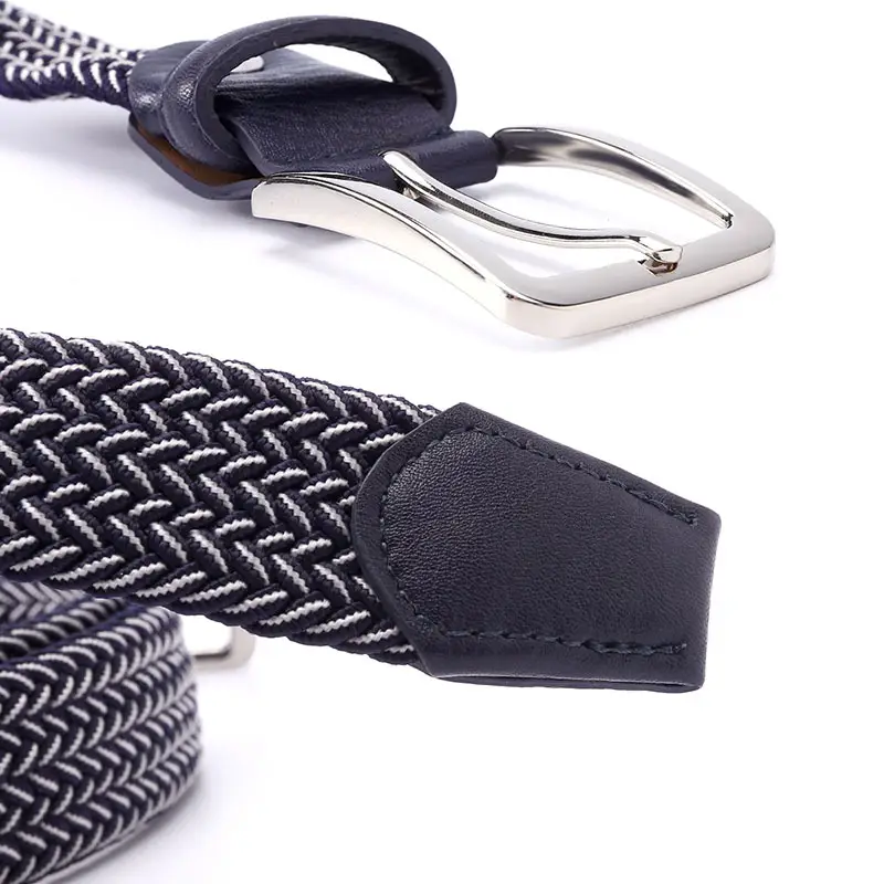Men's Gray Woven Slim Fit Belt 140cm - Image 82