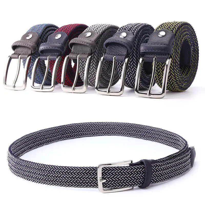 Men's Gray Woven Slim Fit Belt 140cm - Image 83
