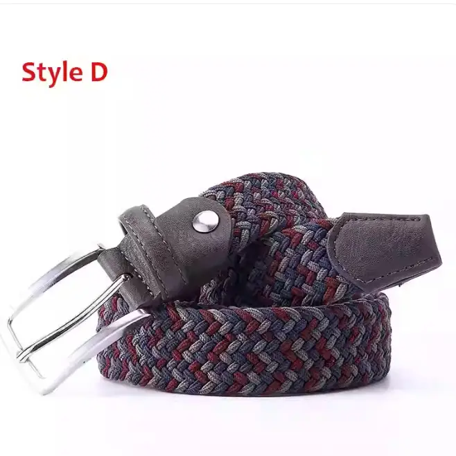 Men's Gray Woven Slim Fit Belt 140cm - Image 78