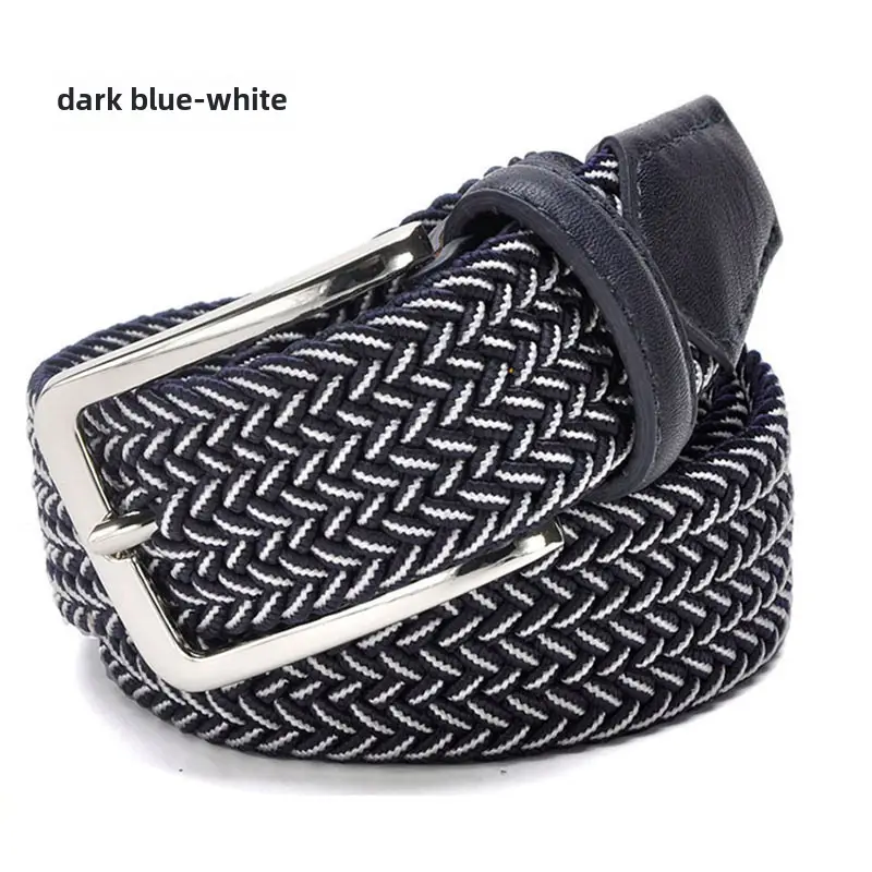Men's Gray Woven Slim Fit Belt 140cm - Image 25