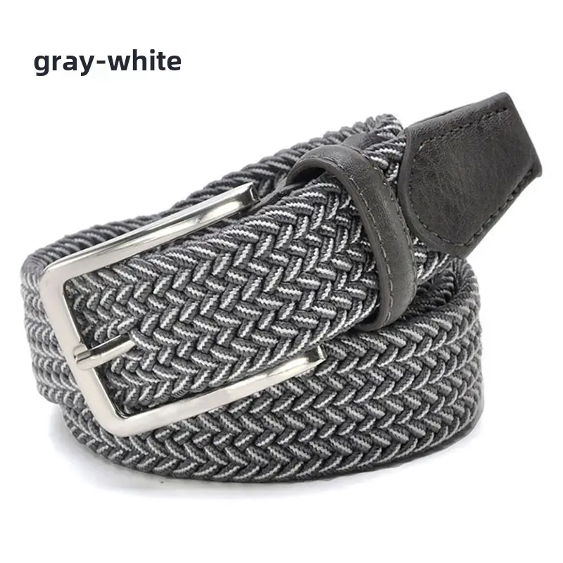 Men's Gray Woven Slim Fit Belt 140cm - Image 29