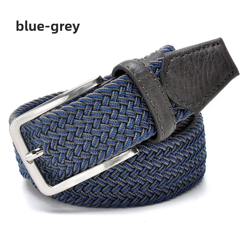 Men's Gray Woven Slim Fit Belt 140cm - Image 33