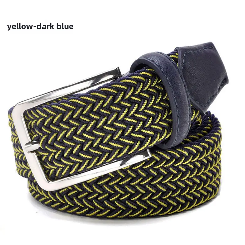 Men's Gray Woven Slim Fit Belt 140cm - Image 38